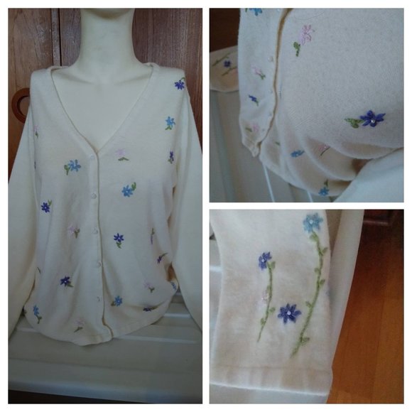 Luxelon Cardigan / Sweater Vintage - Picture 1 of 6